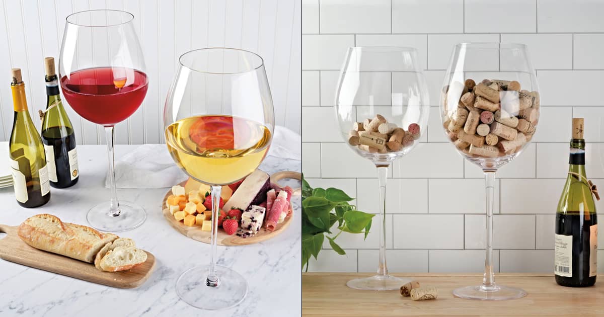 Mikasa Lavish - Giant Extra-Large Wine Glasses - 128 Ounces! | The Green  Head