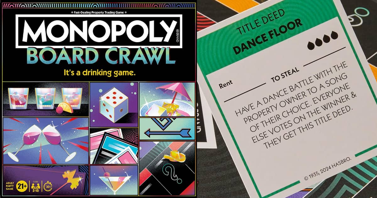 Monopoly Board Crawl - Jeu De Société Officiel Pour Adultes (18+) - Version Française - Jeu De Boisson Et Défis Entre Amis