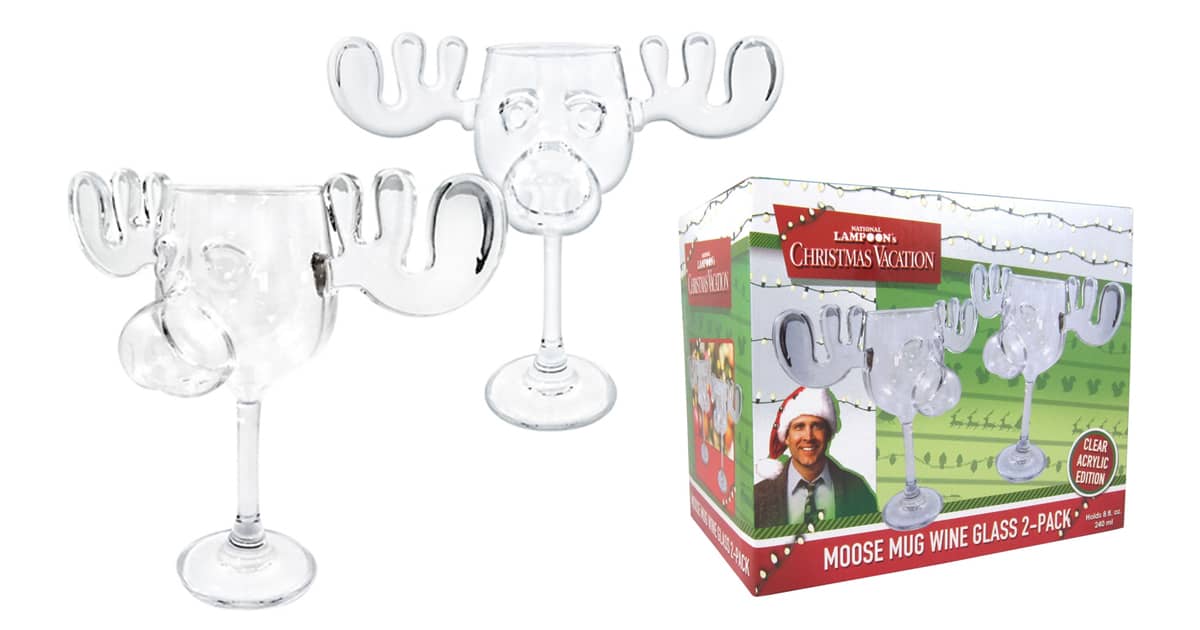 National Lampoon's Christmas Vacation Moose Acrylic Wineglasses, 2-Pack