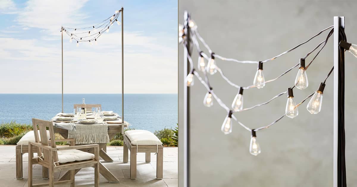Outdoor String Light Tabletop Posts The Green Head