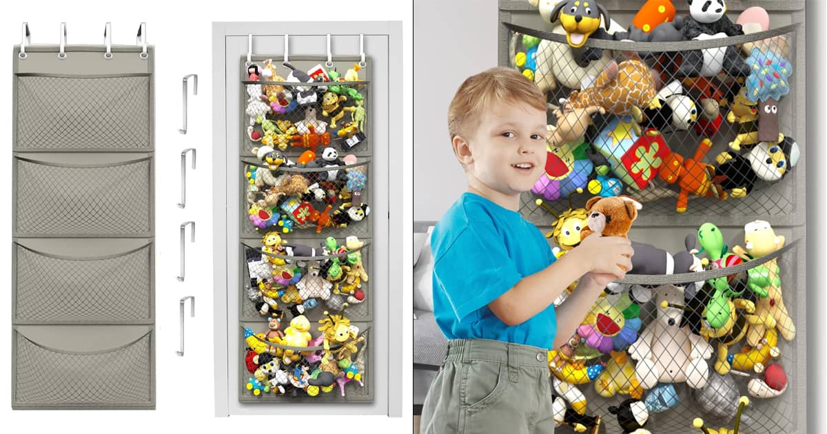 OvertheDoor Hanging Storage for Toys, Stuffed Animals, and More The