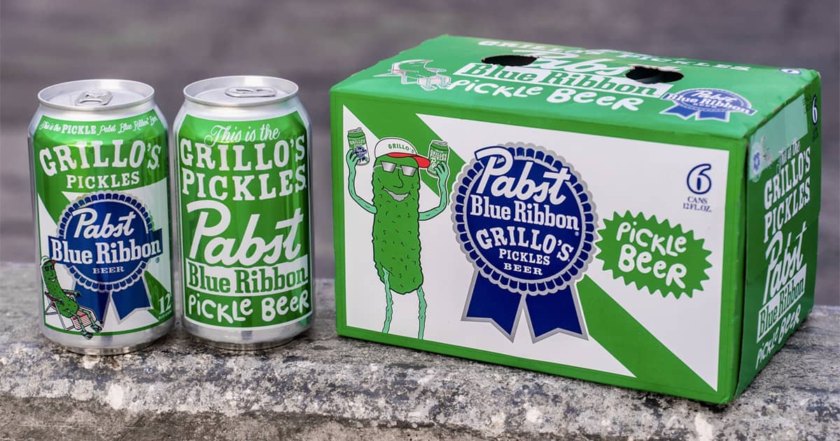 Pabst Blue Ribbon x Grillo's Pickle Beer | The Green Head