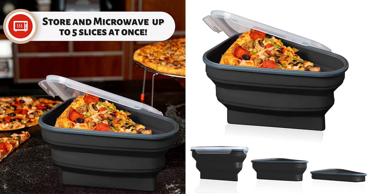 Pizza Pack Reusable Leftover Pizza Slice Storage Container The Green Head