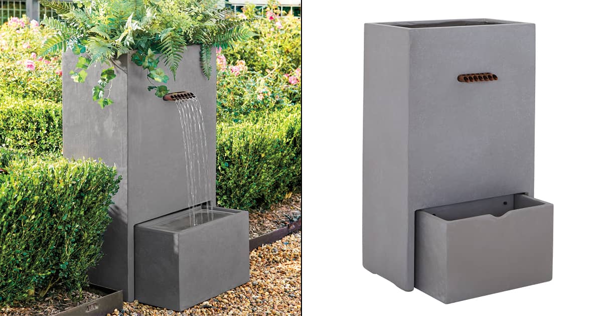 Placid Concrete Fountain / Planter The Green Head