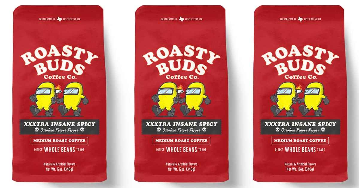 Roasty Buds Coffee XXXtra Insane Spicy Carolina Reaper Pepper Coffee