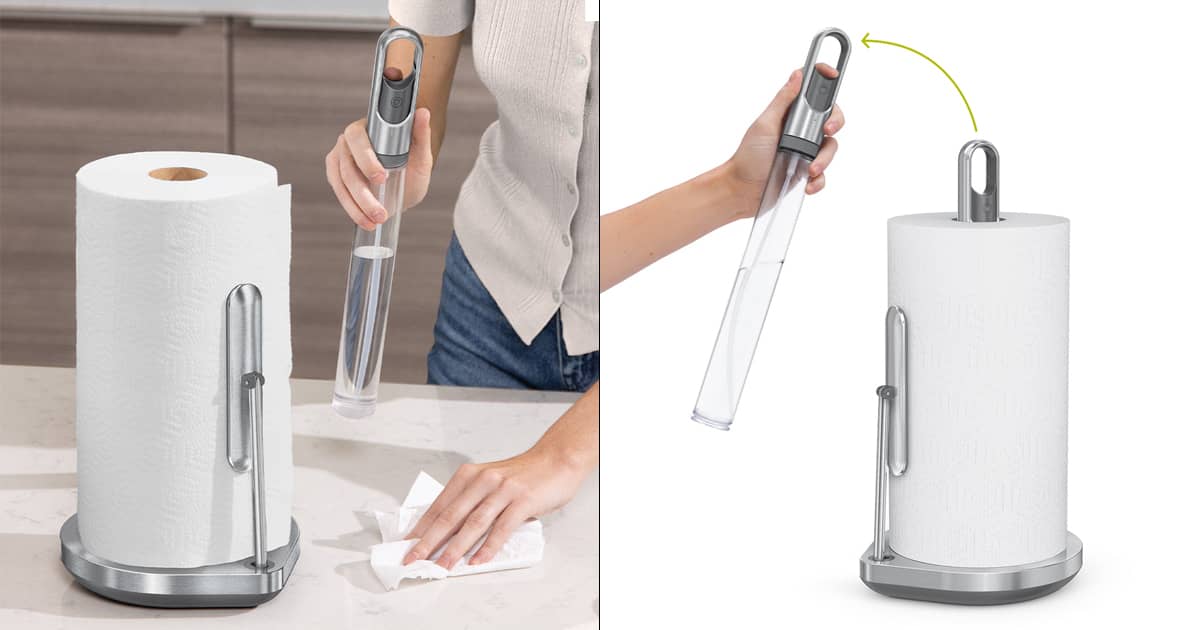 SimpleHuman Paper Towel Pump - Spray and Wipe, All-in-One!