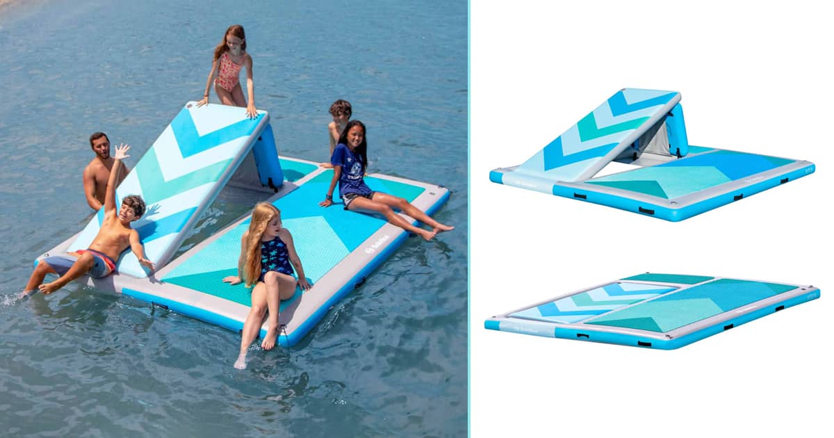 Solstice Inflatable Floating Dock Platform With BuiltIn Slide The