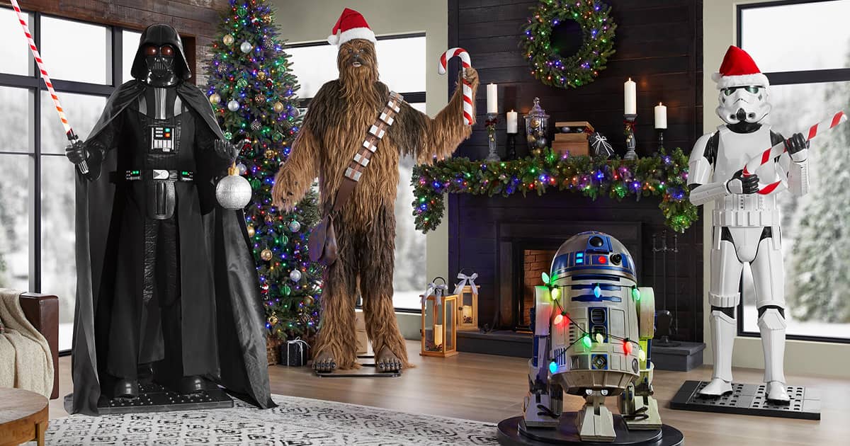 Star Wars Statues - Chewbacca, R2-D2, Darth Vader, and