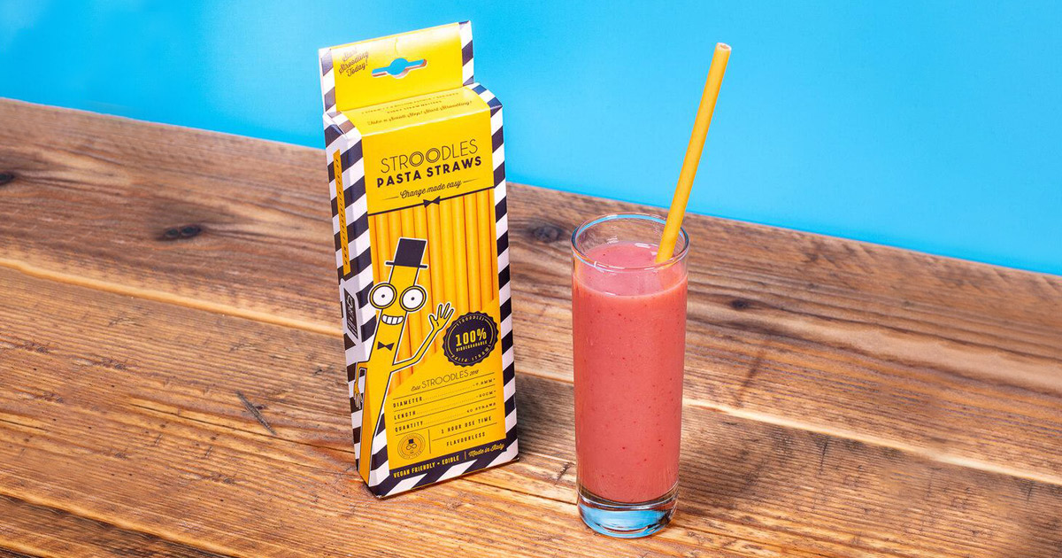 Stroodles 100 Biodegradable Pasta Straws The Green Head