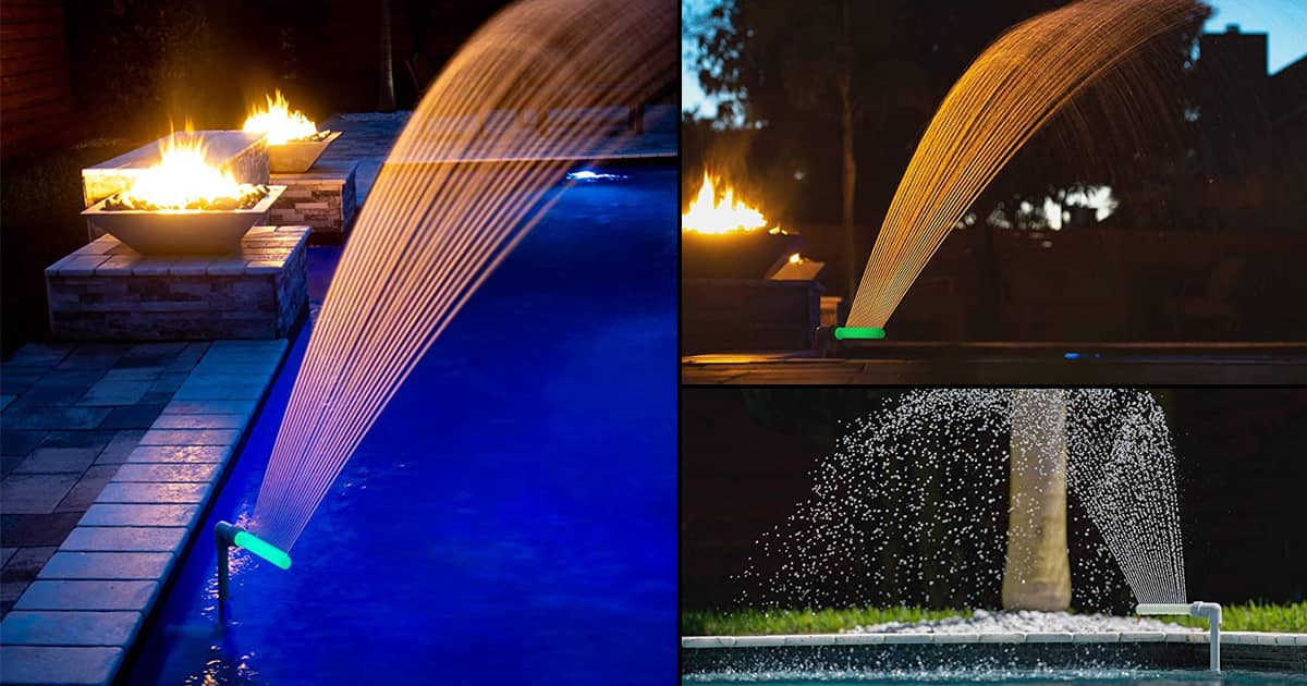 WaterSHOP Waterfall Pool Fountain Spray Pool Fountain Fits Return Jets 