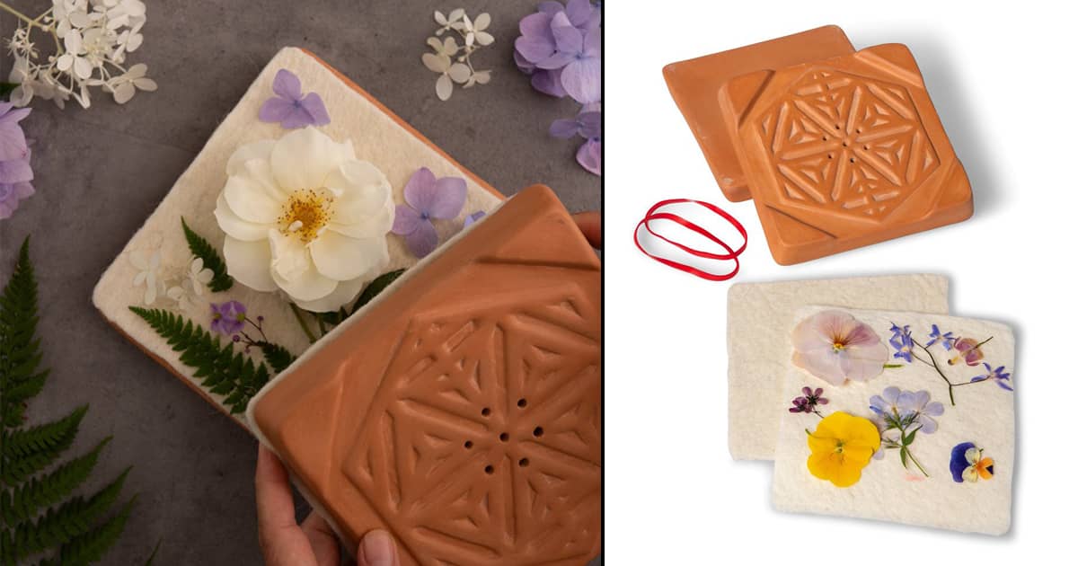 Terra Cotta Microwave Flower Press The Green Head