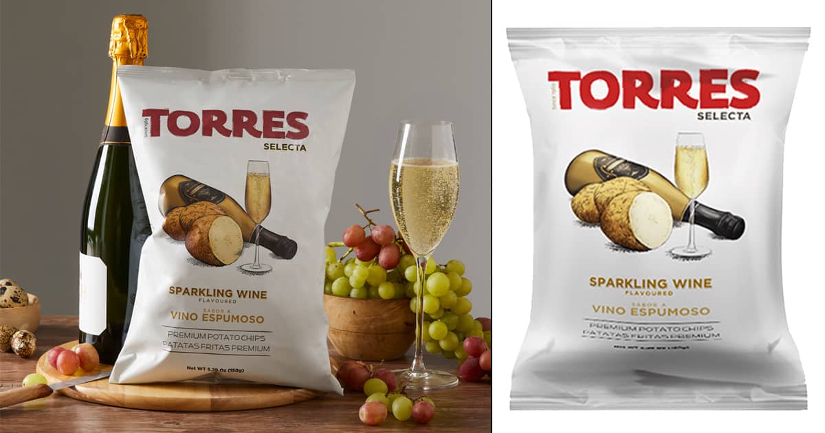 Torres Sparkling Wine Potato Chips The Green Head