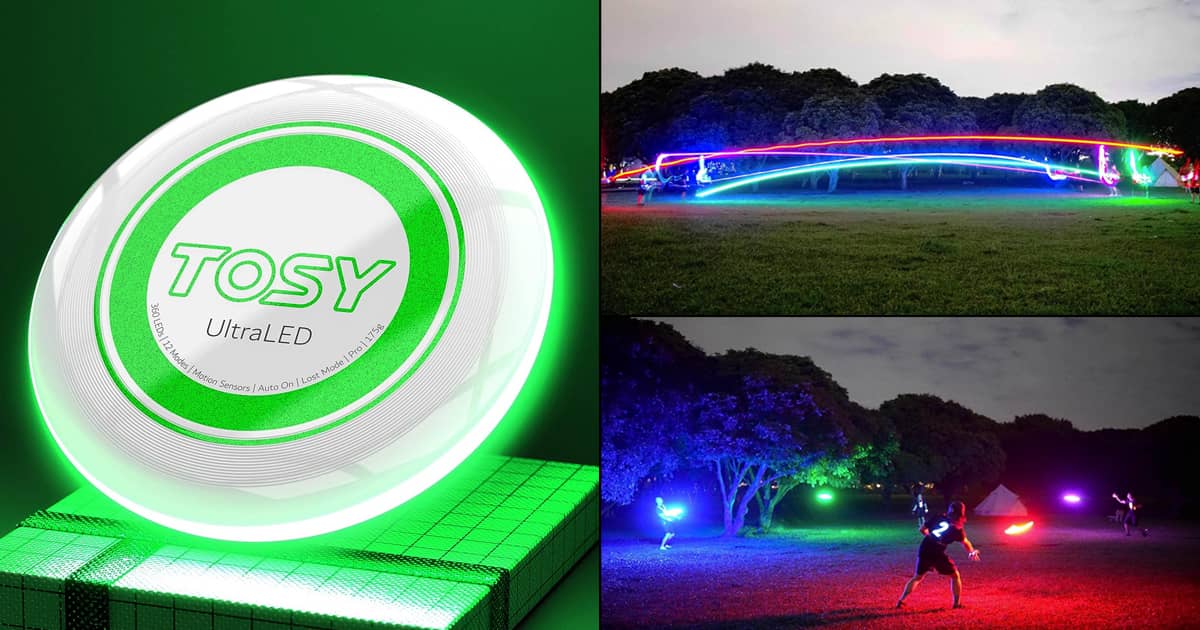 TOSY UltraLED Flying Disc 360 Super Bright LEDs for Night Games The