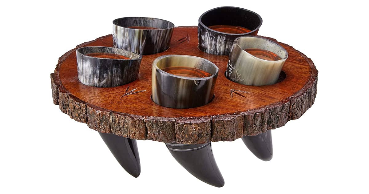 Viking Drinking Horn Shot Glass Set The Green Head