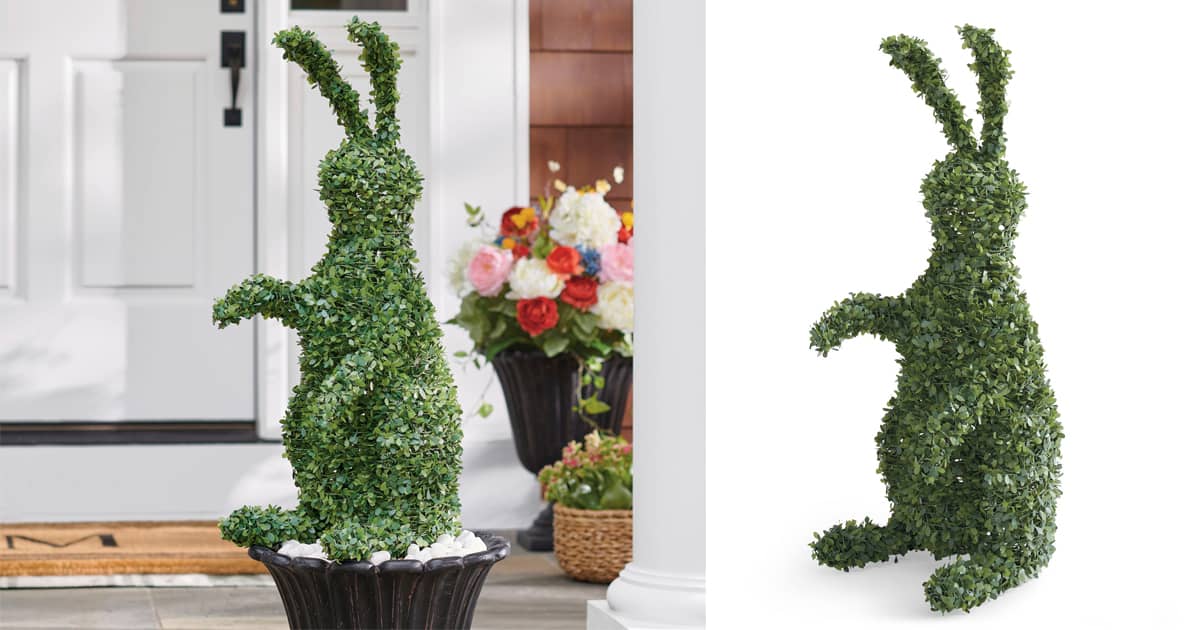 Whimsical Boxwood Bunny Topiary Urn Filler The Green Head