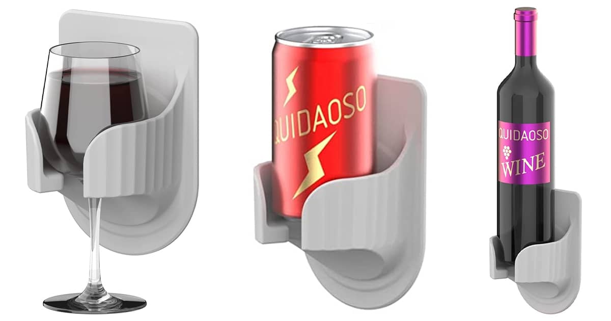 Wine Glass / Beer Can / Bottle Drink Holder for the Shower The Green Head