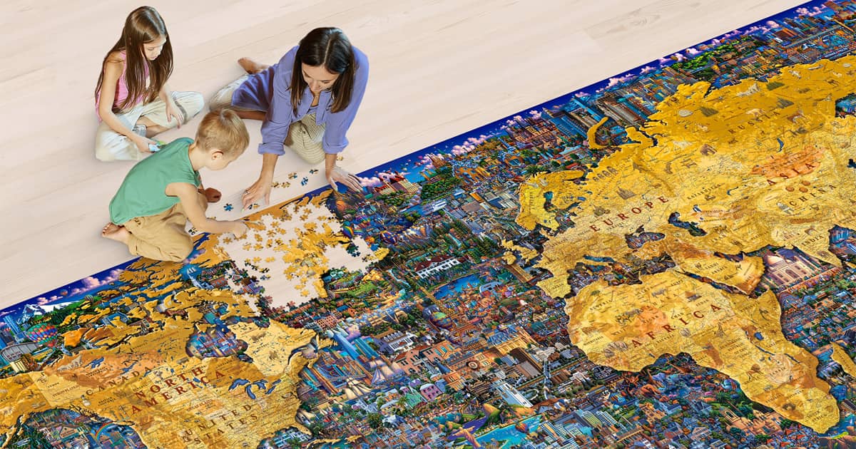 The World's Largest Jigsaw Puzzle 60,000 Pieces and 29 Feet Long