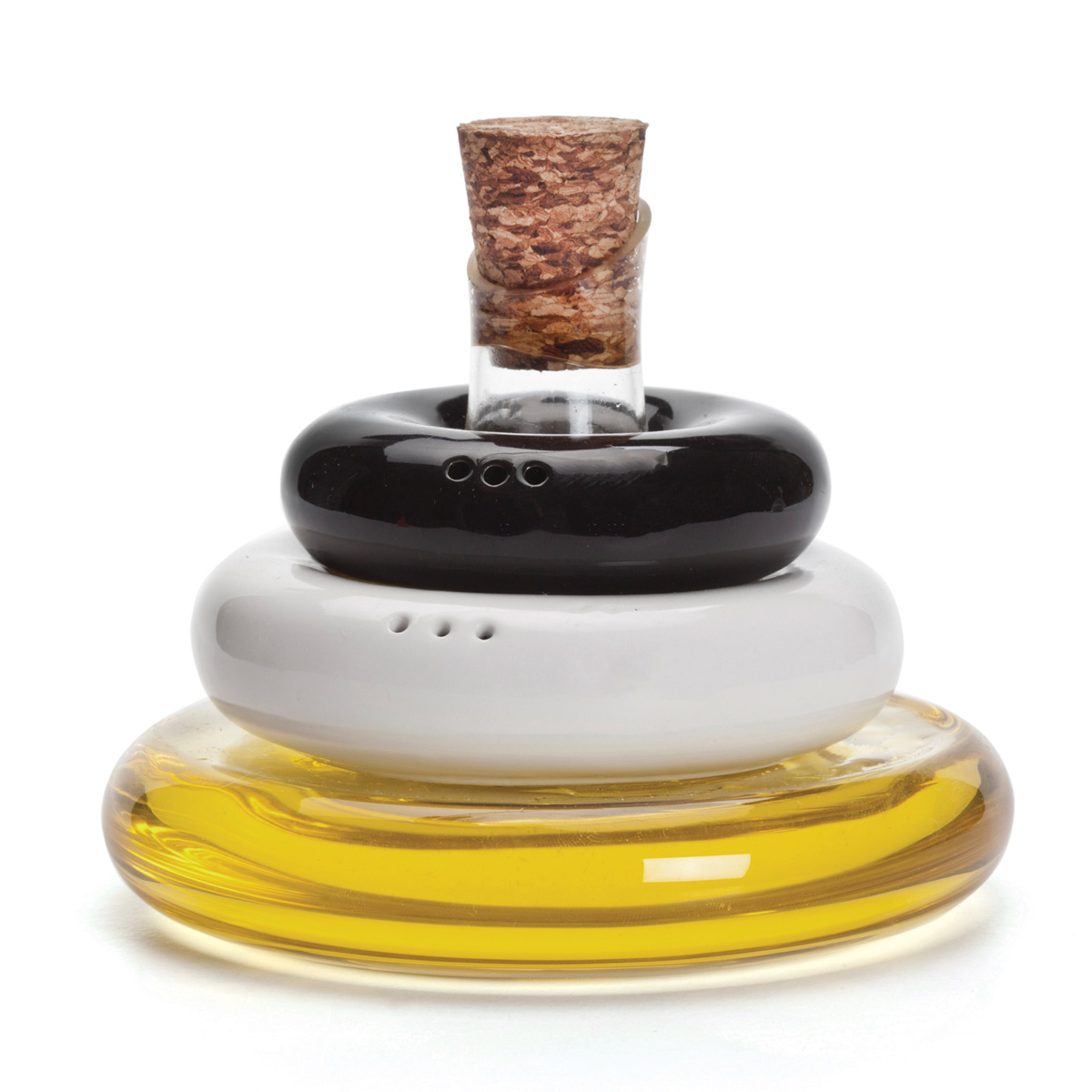 Stackable Olive Oil Salt And Pepper Set