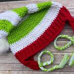 12-Ft Skeleton Gigantic Knitted Winter Pom Pom Beanie Hat With Braids