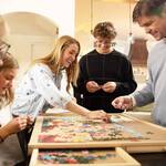 1500 Piece Rotating Wooden Jigsaw Puzzle Board w/ Drawers and a Cover