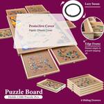 1500 Piece Rotating Wooden Jigsaw Puzzle Board w/ Drawers and a Cover