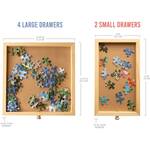 1500 Piece Rotating Wooden Jigsaw Puzzle Board w/ Drawers and a Cover