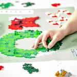 3D Christmas Wreath Puzzle by Number  - 500 Pieces