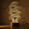 3D Optical Illusion Spiral Bulb LED Lamp