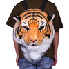 3D Tiger Head Plush Backpack