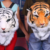 3D Tiger Head Plush Backpack