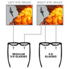 3D to 2D Glasses
