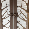 3D Tree-Lined Country Road / Raging Forest Fire Fireplace Screen