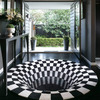 3D Vortex Optical Illusion Rug