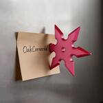 3D Weapon Fridge Magnets - Bloody Knife, Axe, and Ninja Shurikens