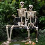 6 Ft Tall Crazy Bonez Pose-N-Stay Skeleton