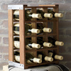 Rustic Acacia Wood Crate Wine Racks