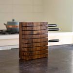 Acacia Wood Horizontal Knife Block
