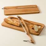 Alder Wood Bread Knife Board with Inset Matching Bread Slicer