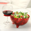 Alessi MooM Bowl With Built-In Wine Glass Holder