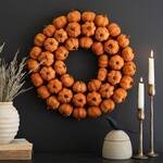 All Pumpkins Wreath - Made Up Entirely of Tiny Faux Pumpkins!