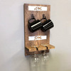 AM/PM Wooden Coffee Mug Holder and Wine Glass Rack