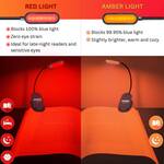 Red+Amber Reading Light - Advanced Blue Light Blocking Book Light
