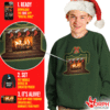 Animated Crackling Fireplace Ugly Christmas Sweaters