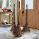 Animated Haunted Witch's Broom - Moves Around a Room and Cackles to Itself