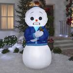 Animated Shivering and Shaking Inflatable Snowman with Googly Eyes