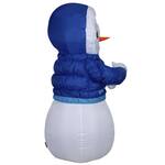 Animated Shivering and Shaking Inflatable Snowman with Googly Eyes