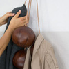 Antique Leather Balls Coat Rack