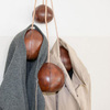 Antique Leather Balls Coat Rack