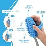 AquaPaw Dog Bath Brush Pro - One-Handed Sprayer and Scrubber Mitt