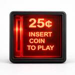 Arcade 25¢ INSERT COIN TO PLAY Illuminated Trailer Hitch Cover